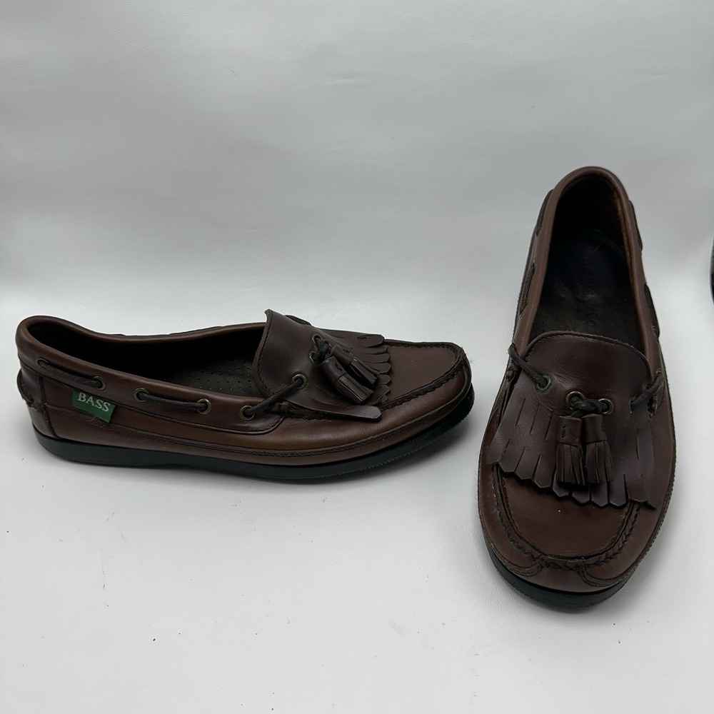 Bass‎ Men's Flint Tassel Loafers Leather Shoes 1389 Size 9 M